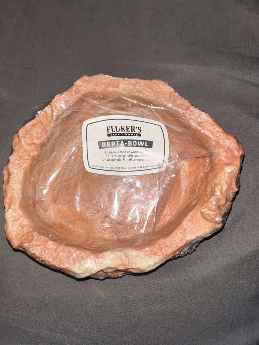 Fluker’s Repta-Bowl Reptile Water & Food Dish - Brown